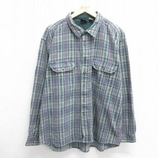 XL☆古着 長袖 フランネル シャツ メンズ 大きいサイズ コットン XL☆古着 長袖 フランネル シャツ メンズ 大きいサイズ コットン