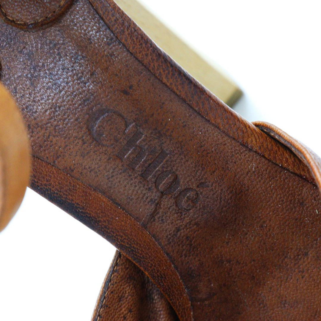 Chloe - クロエ Chloe 厚底リボンデザインレザーストラップ Chloe - クロエ Chloe 厚底リボンデザインレザーストラップ