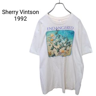 VINTAGE - 90's USA製 シングルステッチ アートTシャツビーチ 亀 VINTAGE - 90's USA製 シングルステッチ アートTシャツビーチ 亀