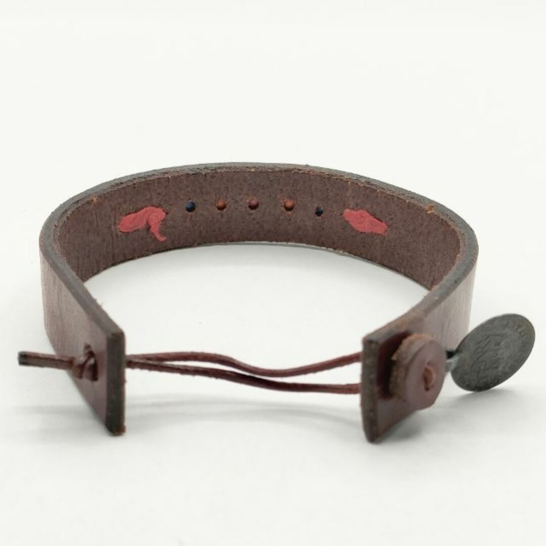 HENRY CUIR 未使用品 レザー ビーズ ブレスレット ブラウン HENRY CUIR 未使用品 レザー ビーズ ブレスレット ブラウン