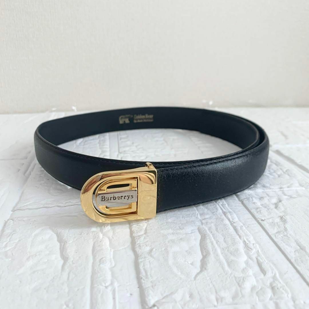 BURBERRY - Burberrys バーバリー ベルト ロゴ ゴールド ベルト BURBERRY - Burberrys バーバリー ベルト ロゴ ゴールド ベルト