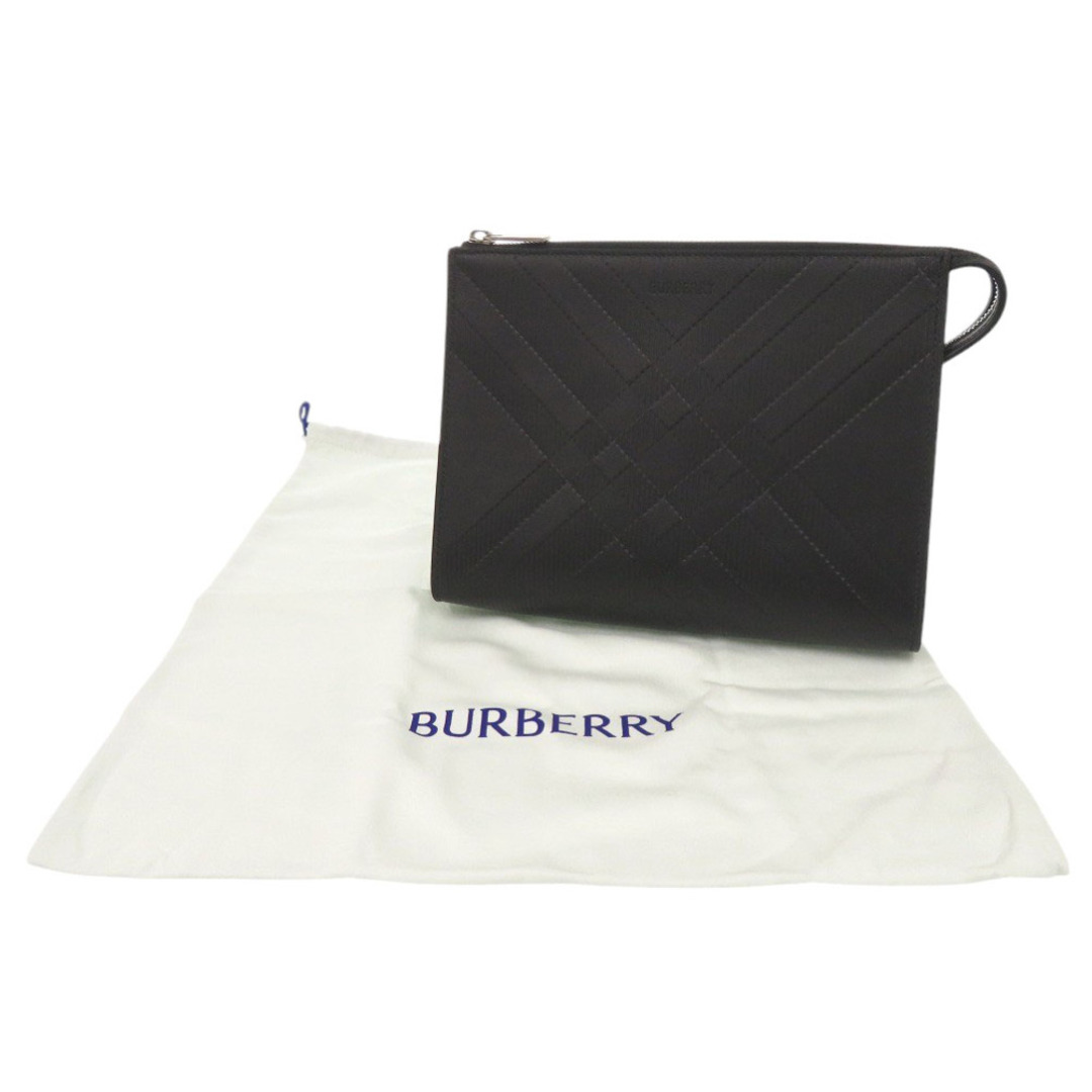 BURBERRY - 未使用 バーバリー レザー ブラック ポーチ クラッチ BURBERRY - 未使用 バーバリー レザー ブラック ポーチ クラッチ