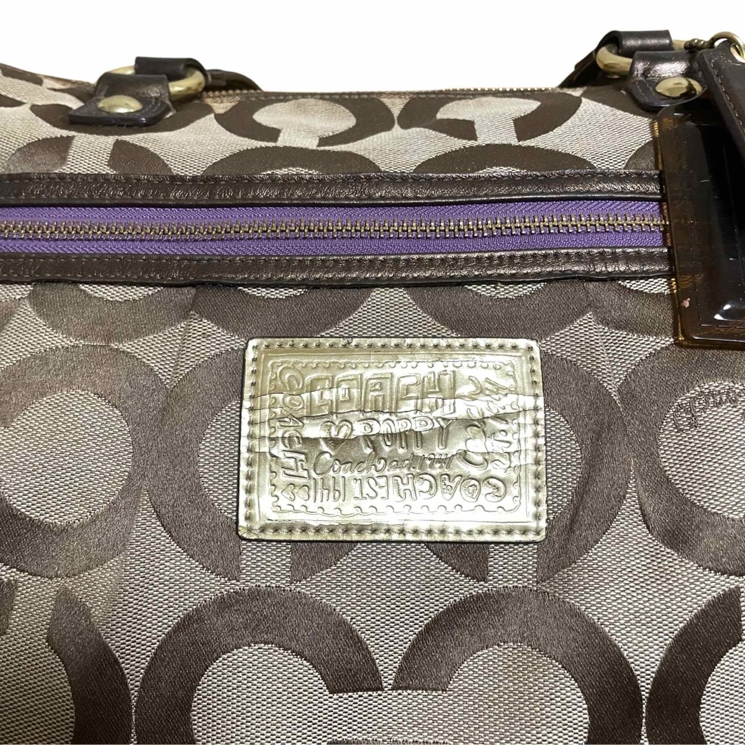 COACH - 美品 コーチ トートバッグ ポピー オプアート 肩掛け COACH - 美品 コーチ トートバッグ ポピー オプアート 肩掛け