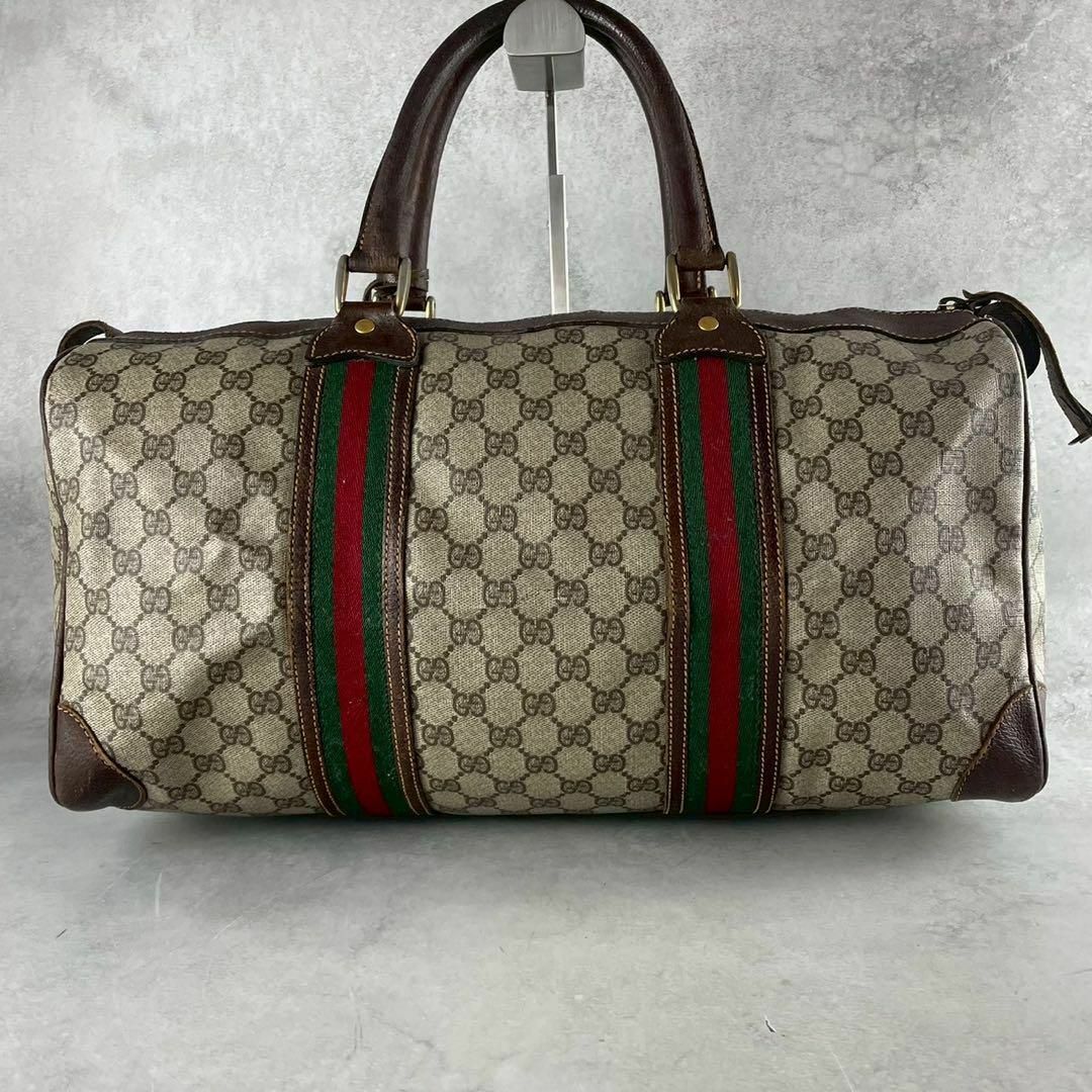 GUCCI - 美品✨GUCCI バンド ボストンバッグ gg シェリー PVC GUCCI - 美品✨GUCCI バンド ボストンバッグ gg シェリー PVC