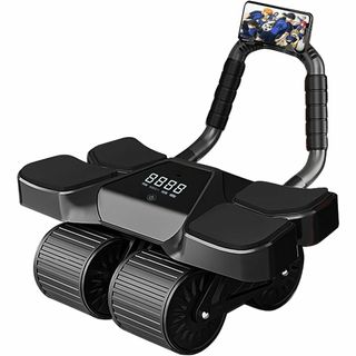 腹筋ローラー アブローラー 四輪 膝マット付き オートリターン 静音 筋トレ(トレーニング用品)