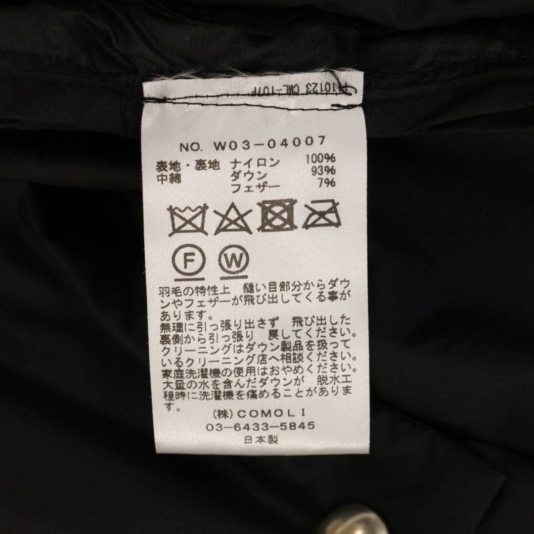 COMOLI - COMOLI コモリ 22AW W03-04007 ナイロンダウンベスト COMOLI - COMOLI コモリ 22AW W03-04007 ナイロンダウンベスト