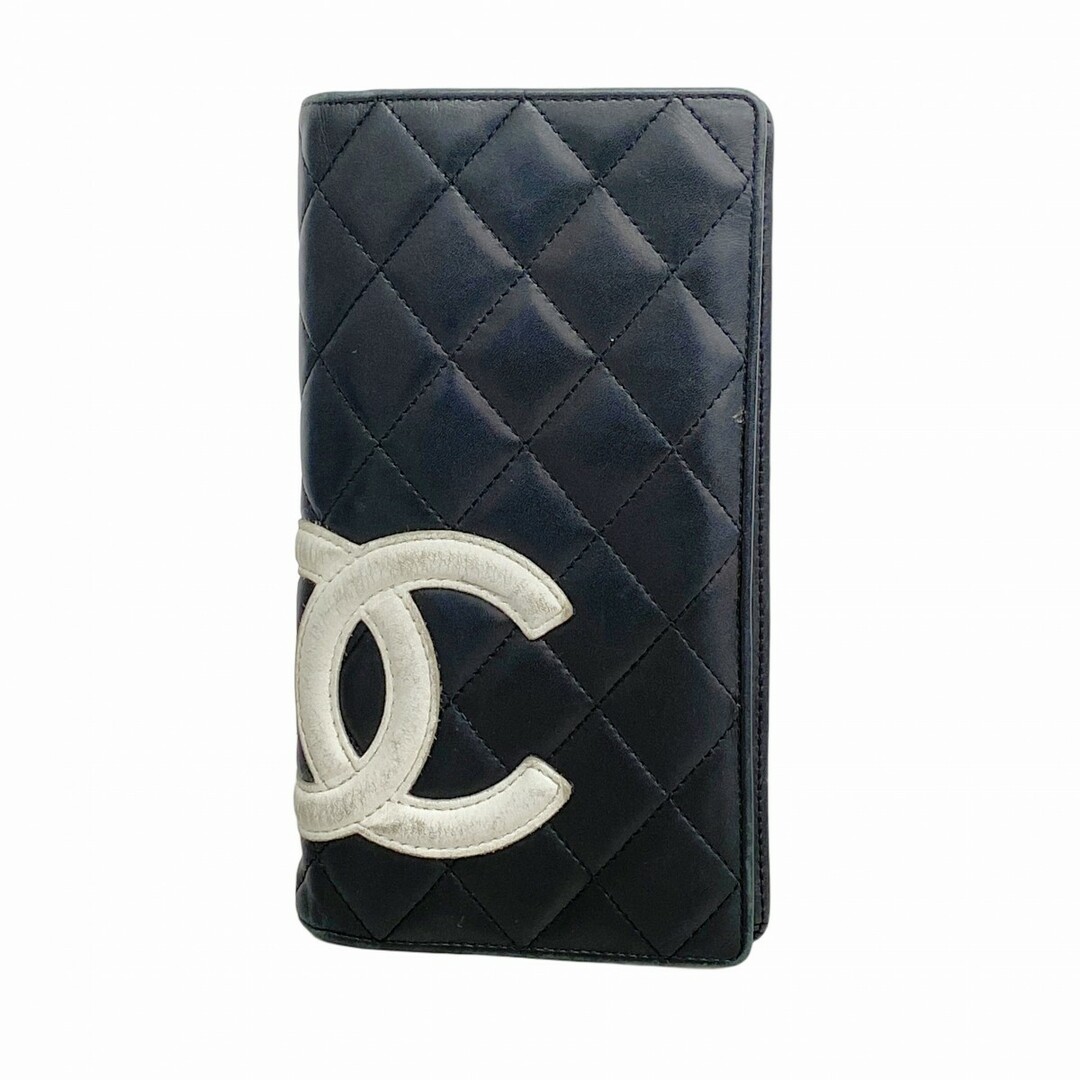 CHANEL - 【5da1345】シャネル 長財布 カンボン ラムスキン CHANEL - 【5da1345】シャネル 長財布 カンボン ラムスキン