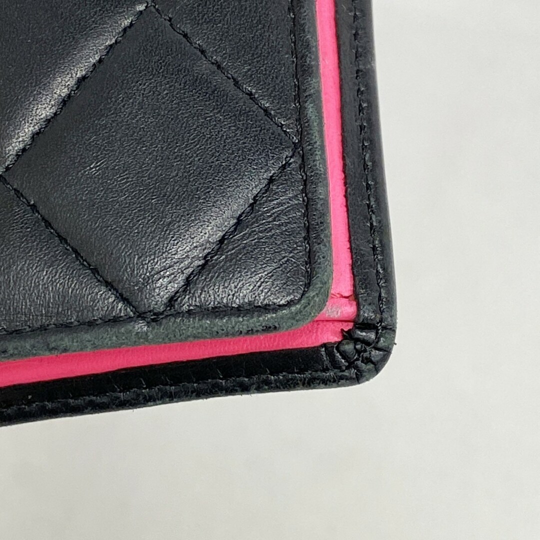 CHANEL - 【5da1345】シャネル 長財布 カンボン ラムスキン CHANEL - 【5da1345】シャネル 長財布 カンボン ラムスキン