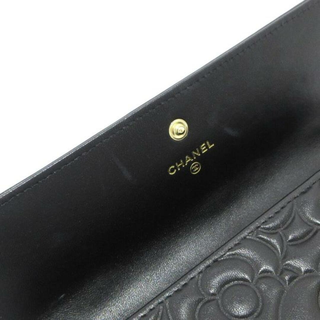 CHANEL - CHANEL(シャネル) 長財布 カメリア A82283 黒 エンボス CHANEL - CHANEL(シャネル) 長財布 カメリア A82283 黒 エンボス