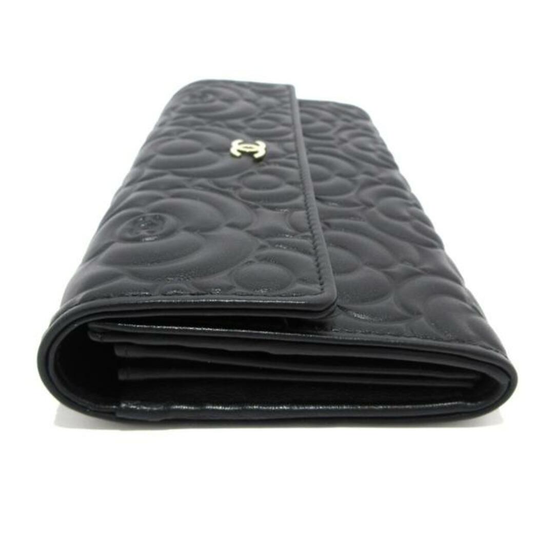 CHANEL - CHANEL(シャネル) 長財布 カメリア A82283 黒 エンボス CHANEL - CHANEL(シャネル) 長財布 カメリア A82283 黒 エンボス