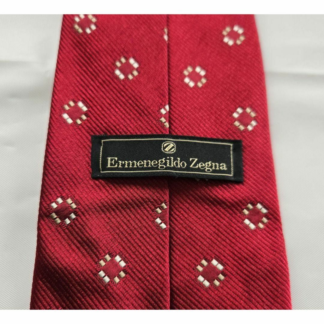 Ermenegildo Zegna - エルメネジルド ゼニア ネクタイ 赤 レッド Ermenegildo Zegna - エルメネジルド ゼニア ネクタイ 赤 レッド