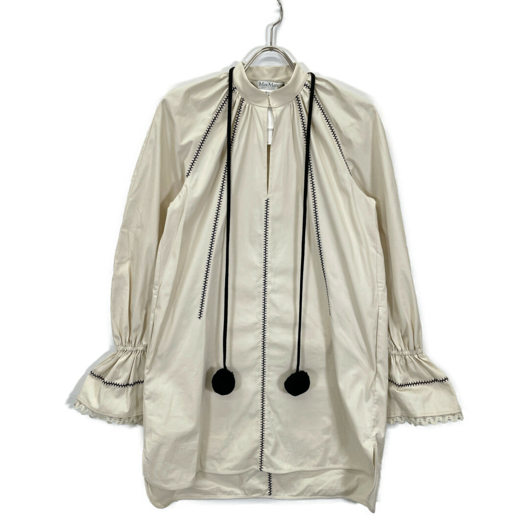 Max Mara - マックスマーラ アイボリー 24SS コットン ツイル ショート ドレス 34 Max Mara - マックスマーラ アイボリー 24SS コットン ツイル ショート ドレス 34