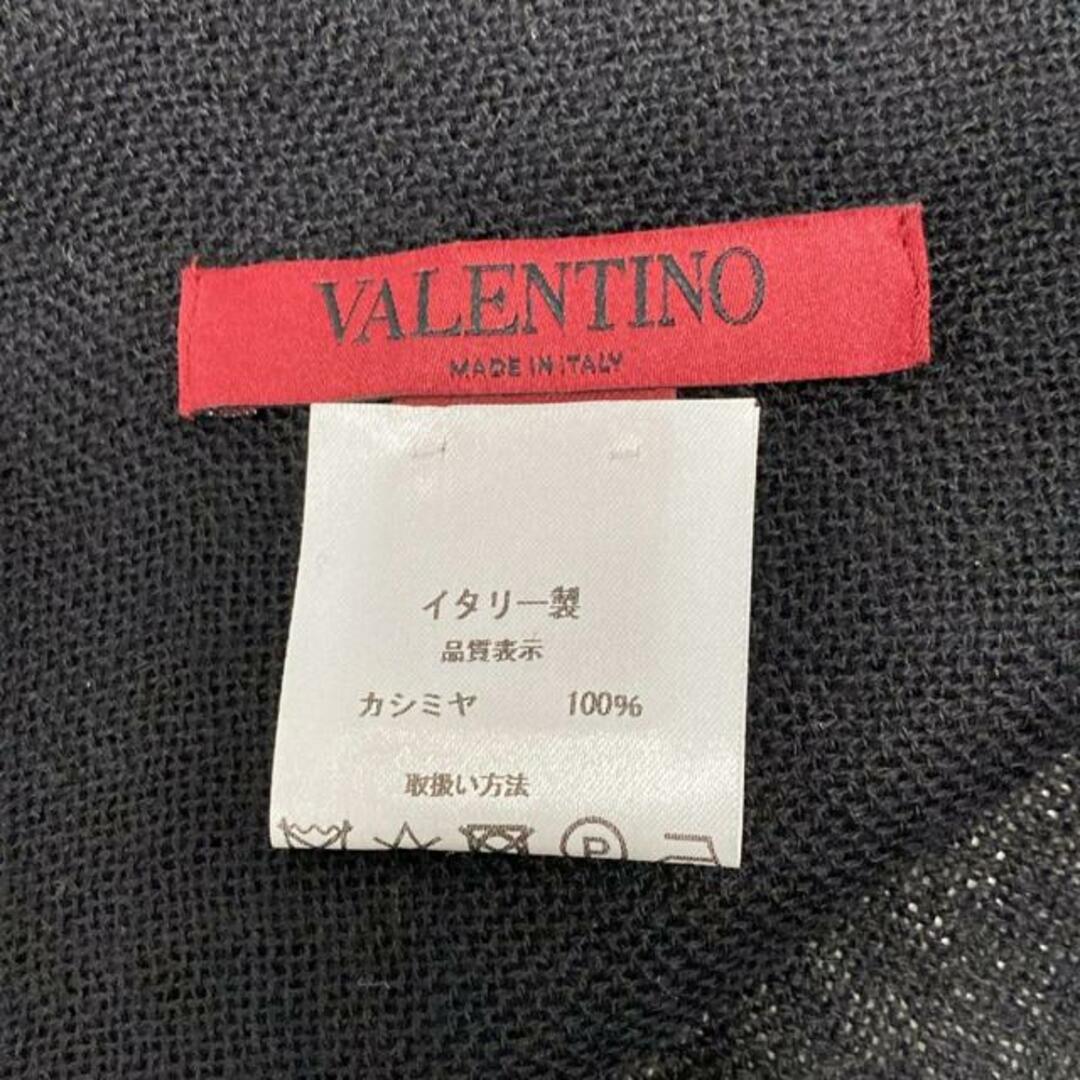 VALENTINO - VALENTINO(バレンチノ) ストール(ショール) - 黒 VALENTINO - VALENTINO(バレンチノ) ストール(ショール) - 黒