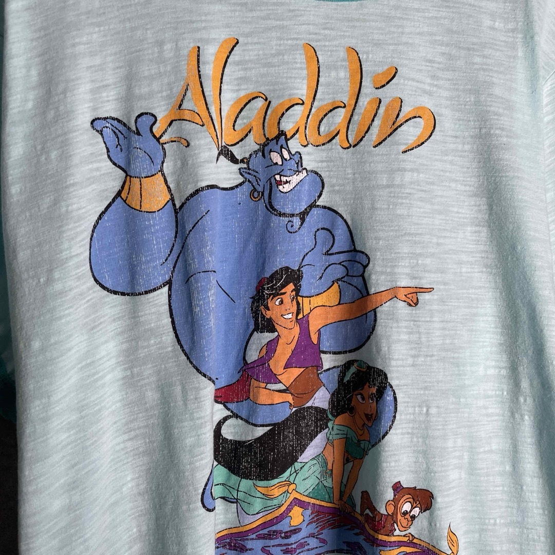Disney - OLD Disney 半袖 リンガーTシャツ アラジン ジャスミン Disney - OLD Disney 半袖 リンガーTシャツ アラジン ジャスミン