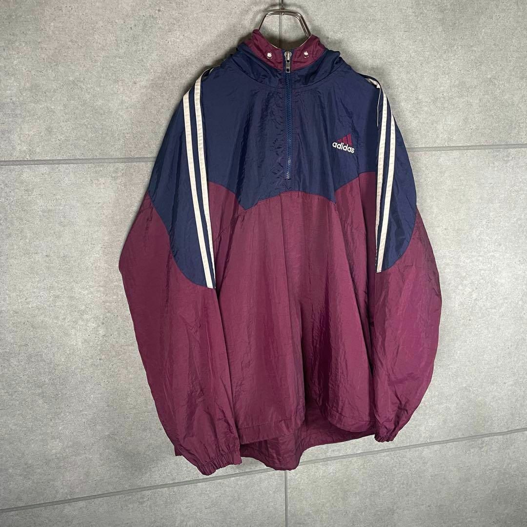 adidas - old adidas アノラックパーカー 万国旗タグ 90s 白 adidas - old adidas アノラックパーカー 万国旗タグ 90s 白