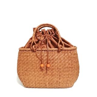 山葡萄バッグ楕円高級極細網代(かごバッグ/ストローバッグ)