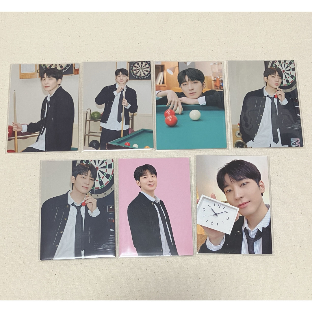 SEVENTEEN - SEVENTEEN Wonwoo ウォヌ holiday トレカ7枚 コンプ SEVENTEEN - SEVENTEEN Wonwoo ウォヌ holiday トレカ7枚 コンプ