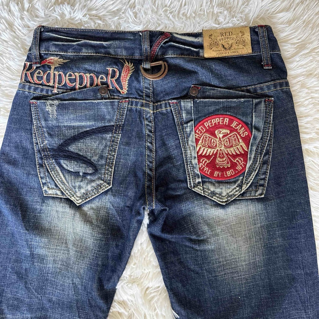 REDPEPPER - REDPEPPER レッドペッパー デニム ジーンズ 刺繍 REDPEPPER - REDPEPPER レッドペッパー デニム ジーンズ 刺繍