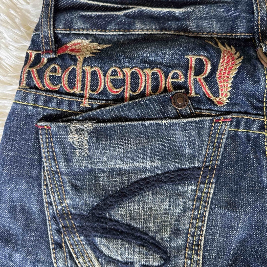 REDPEPPER - REDPEPPER レッドペッパー デニム ジーンズ 刺繍 REDPEPPER - REDPEPPER レッドペッパー デニム ジーンズ 刺繍