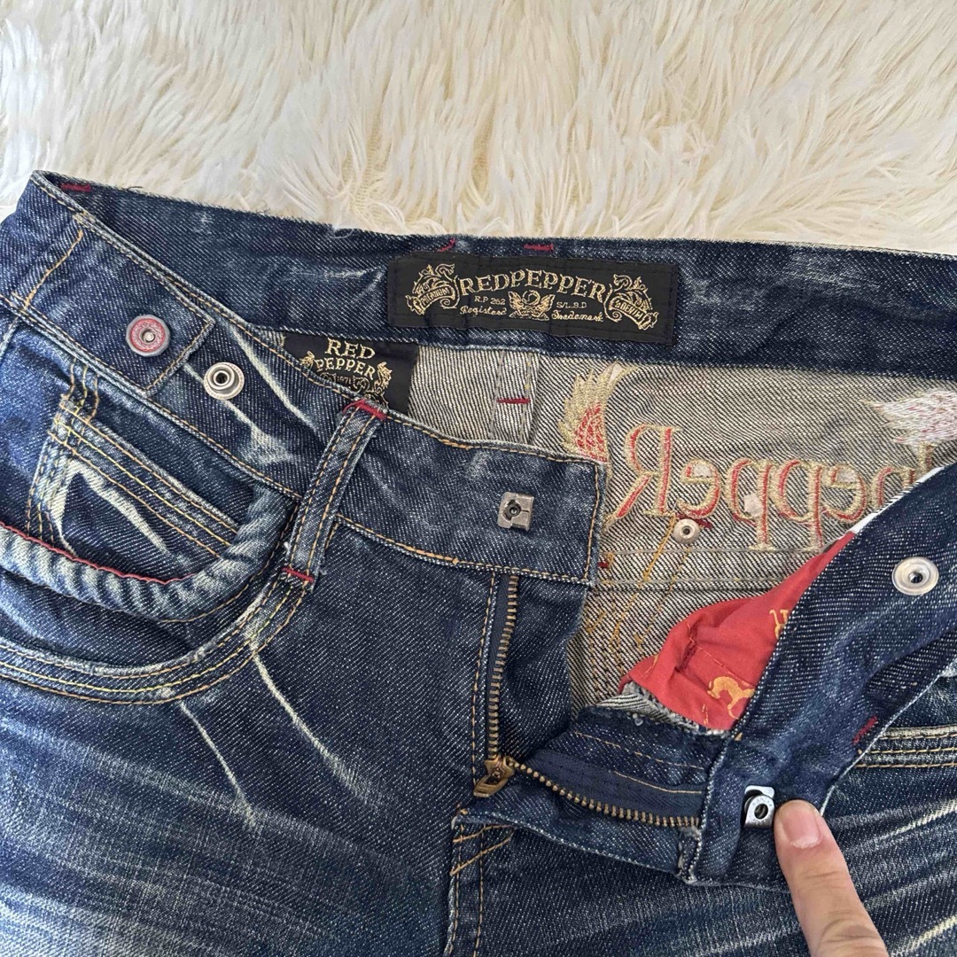 REDPEPPER - REDPEPPER レッドペッパー デニム ジーンズ 刺繍 REDPEPPER - REDPEPPER レッドペッパー デニム ジーンズ 刺繍