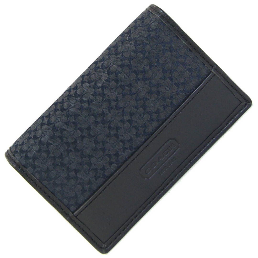 COACH - コーチ 名刺入れ シグネチャー ブラック ネイビー 中古 COACH - コーチ 名刺入れ シグネチャー ブラック ネイビー 中古