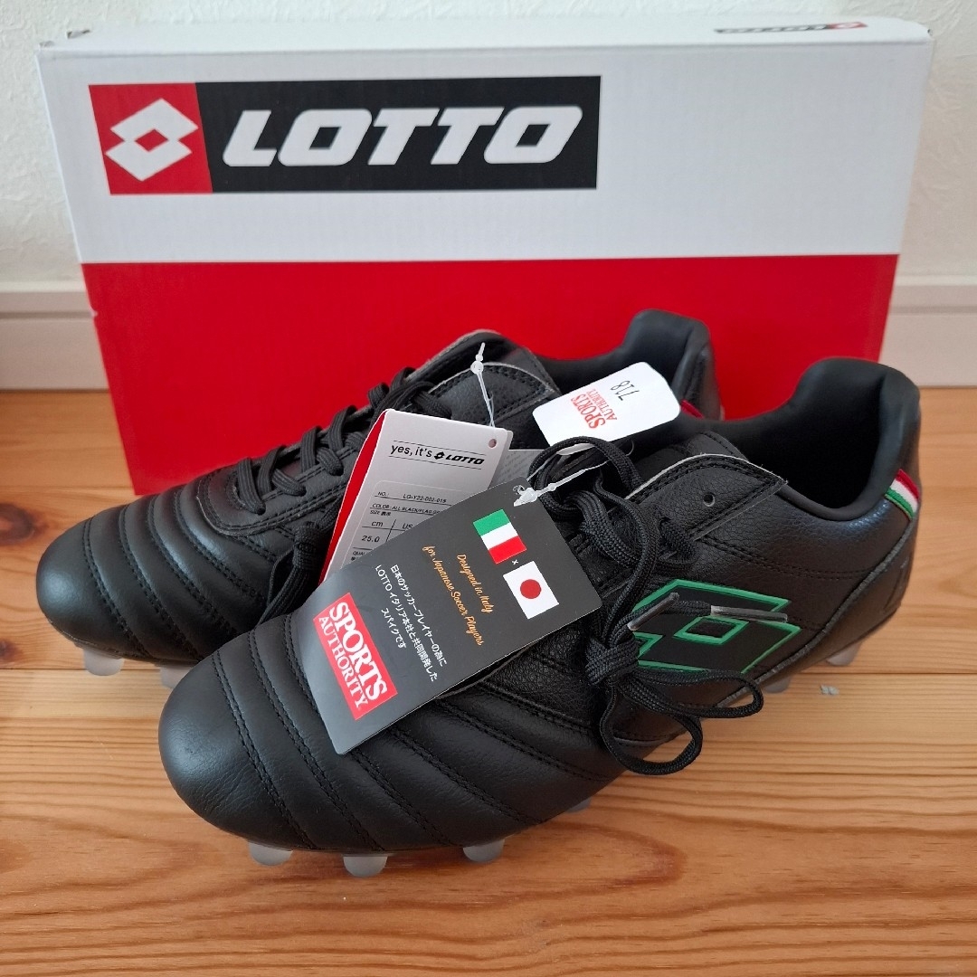 Lotto ロット サッカースパイク 未使用25.0cm ブラックの通販 by Lotto ロット サッカースパイク 未使用25.0cm ブラックの通販 by