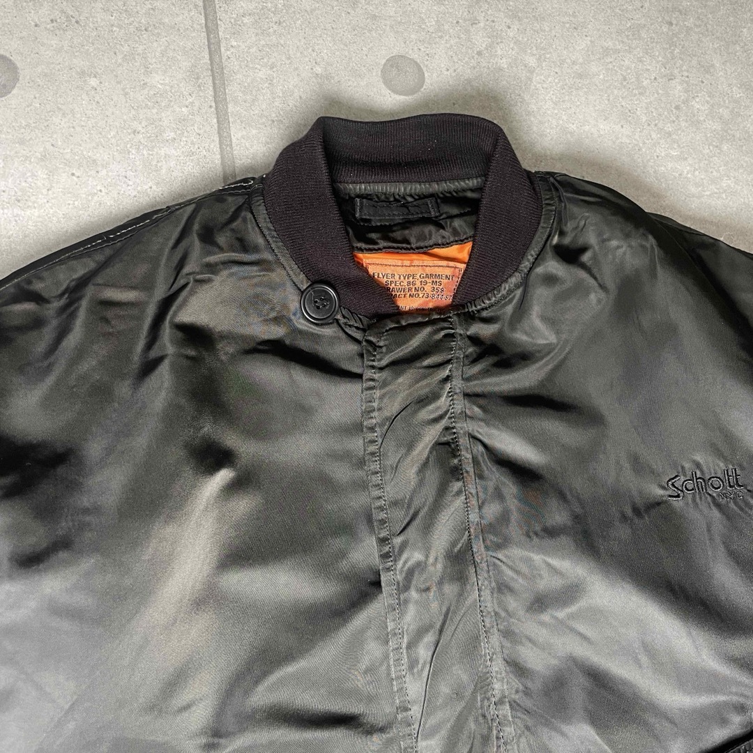 schott - Schott MA-1 フライトジャケット USA製 短丈 IDEAL schott - Schott MA-1 フライトジャケット USA製 短丈 IDEAL