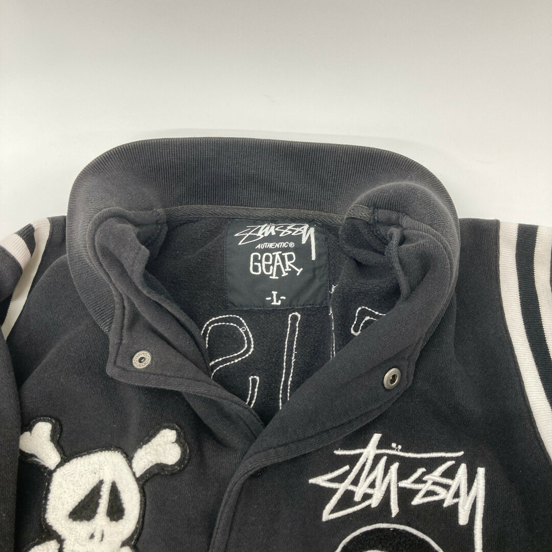 STUSSY - ステューシー ブラック クロスボーン スカル スタジャン Lの通販 by STUSSY - ステューシー ブラック クロスボーン スカル スタジャン Lの通販 by