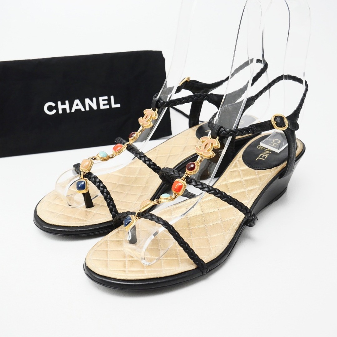 CHANEL - CHANEL シャネル サンダル サイズ37C CCロゴ ココ CHANEL - CHANEL シャネル サンダル サイズ37C CCロゴ ココ