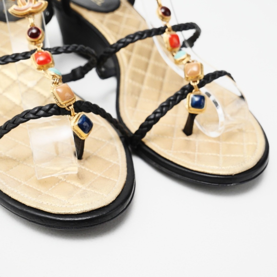 CHANEL - CHANEL シャネル サンダル サイズ37C CCロゴ ココ CHANEL - CHANEL シャネル サンダル サイズ37C CCロゴ ココ