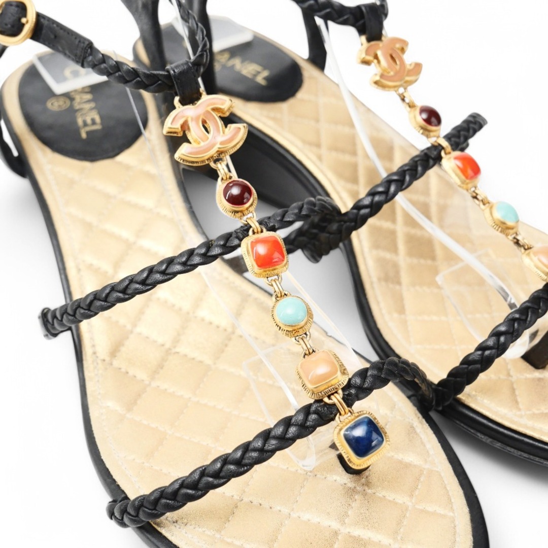 CHANEL - CHANEL シャネル サンダル サイズ37C CCロゴ ココ CHANEL - CHANEL シャネル サンダル サイズ37C CCロゴ ココ