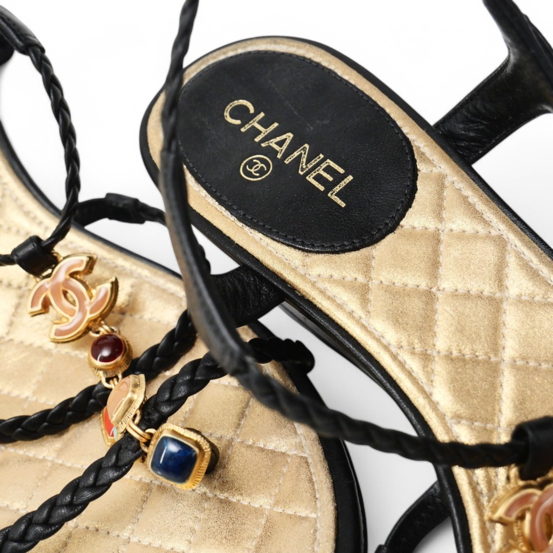 CHANEL - CHANEL シャネル サンダル サイズ37C CCロゴ ココ CHANEL - CHANEL シャネル サンダル サイズ37C CCロゴ ココ