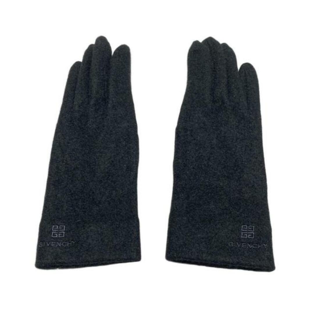 GIVENCHY - GIVENCHY(ジバンシー) 手袋 レディース - 黒 ウール GIVENCHY - GIVENCHY(ジバンシー) 手袋 レディース - 黒 ウール
