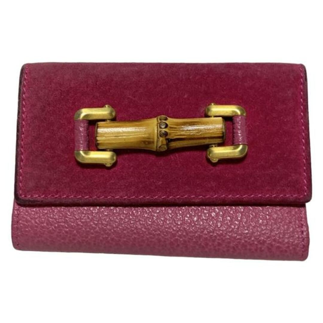 GUCCI - GUCCI(グッチ) キーケース バンブー マゼンタピンク 6連 GUCCI - GUCCI(グッチ) キーケース バンブー マゼンタピンク 6連