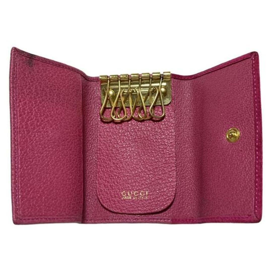GUCCI - GUCCI(グッチ) キーケース バンブー マゼンタピンク 6連 GUCCI - GUCCI(グッチ) キーケース バンブー マゼンタピンク 6連