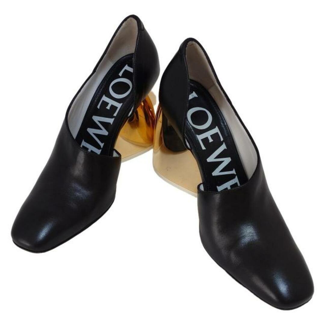 LOEWE - LOEWE(ロエベ) パンプス 36 レディース - 黒×ゴールド LOEWE - LOEWE(ロエベ) パンプス 36 レディース - 黒×ゴールド