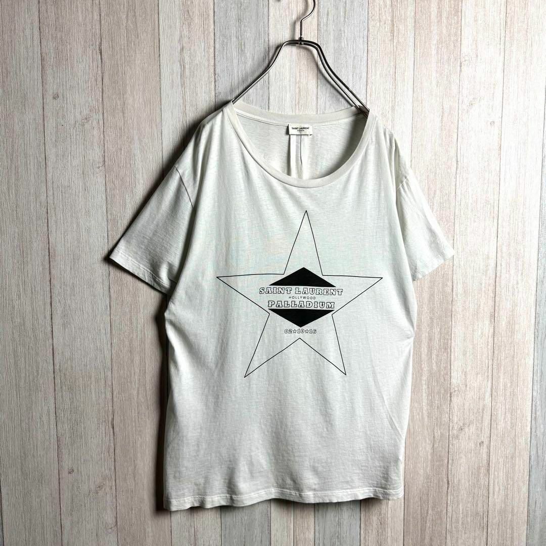 2859【希少 美品】サンローラン ビッグスターロゴ 半袖 クルー