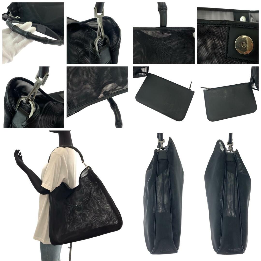 GUCCI - 美品 GUCCI グッチ バンブー メッシュ ブラック 黒 GUCCI - 美品 GUCCI グッチ バンブー メッシュ ブラック 黒