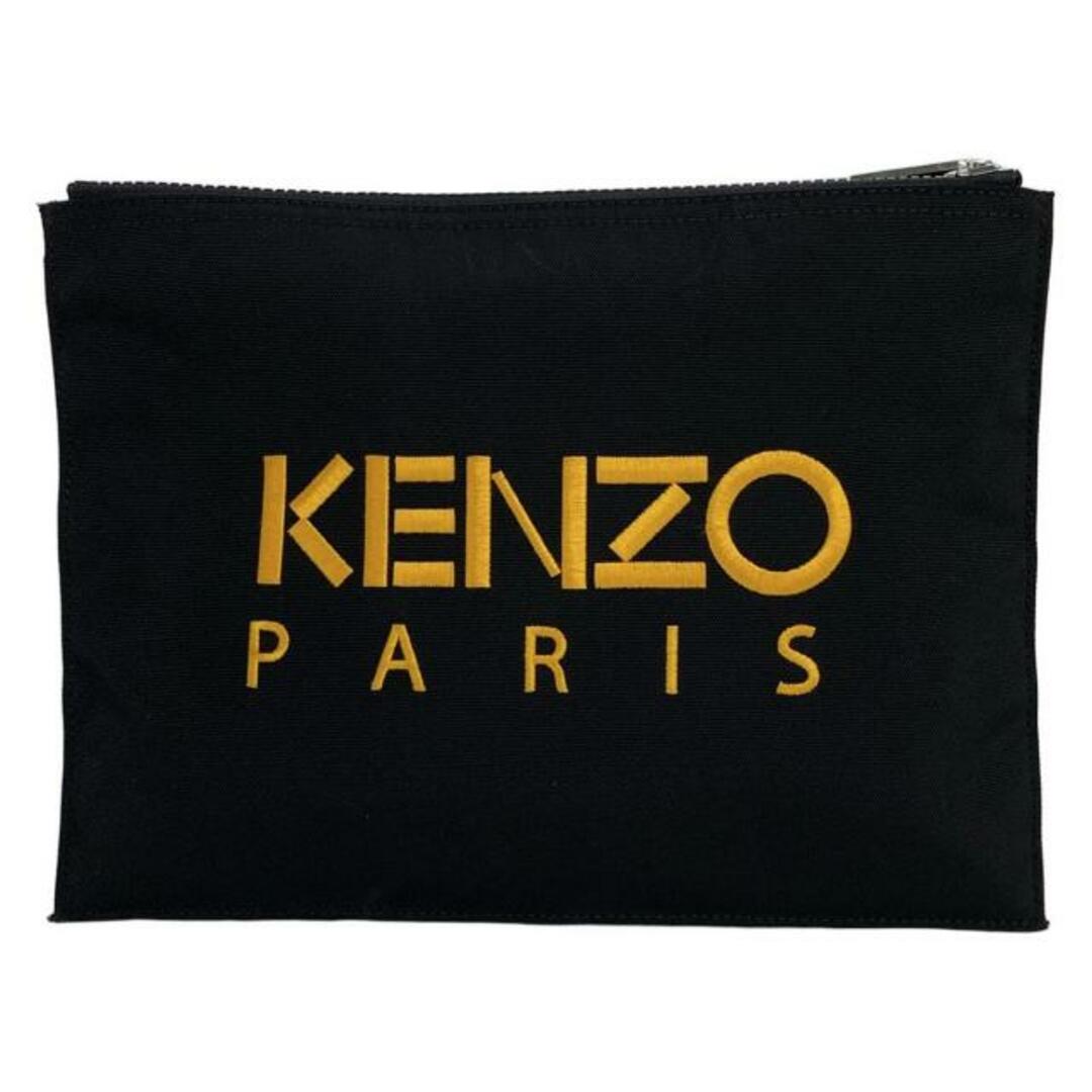 KENZO - KENZO(ケンゾー) クラッチバッグ - 黒×イエロー×マルチ KENZO - KENZO(ケンゾー) クラッチバッグ - 黒×イエロー×マルチ