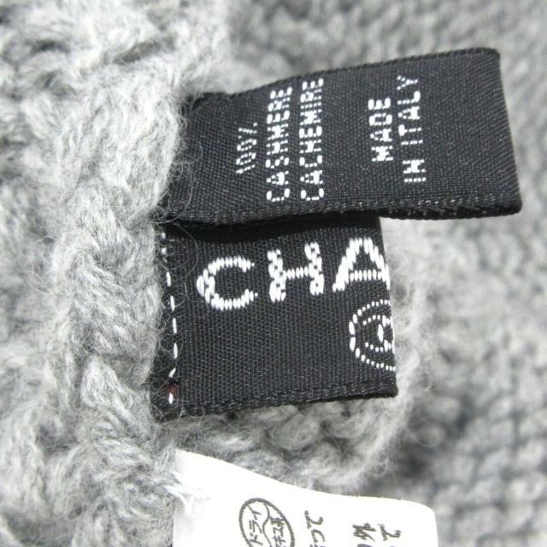 CHANEL - CHANEL(シャネル) ニット帽美品 - グレー ココマーク CHANEL - CHANEL(シャネル) ニット帽美品 - グレー ココマーク