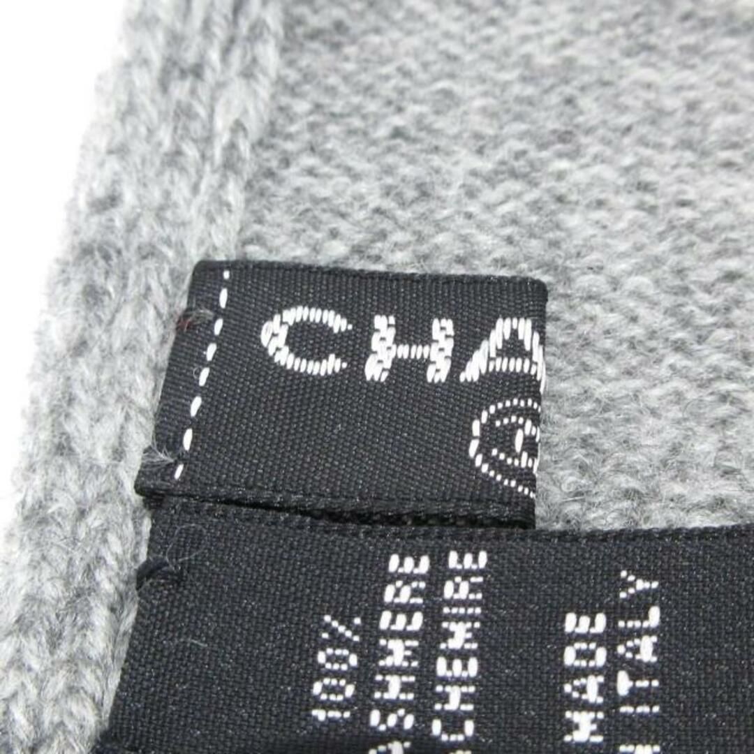 CHANEL - CHANEL(シャネル) マフラー美品 - グレー ココマーク CHANEL - CHANEL(シャネル) マフラー美品 - グレー ココマーク