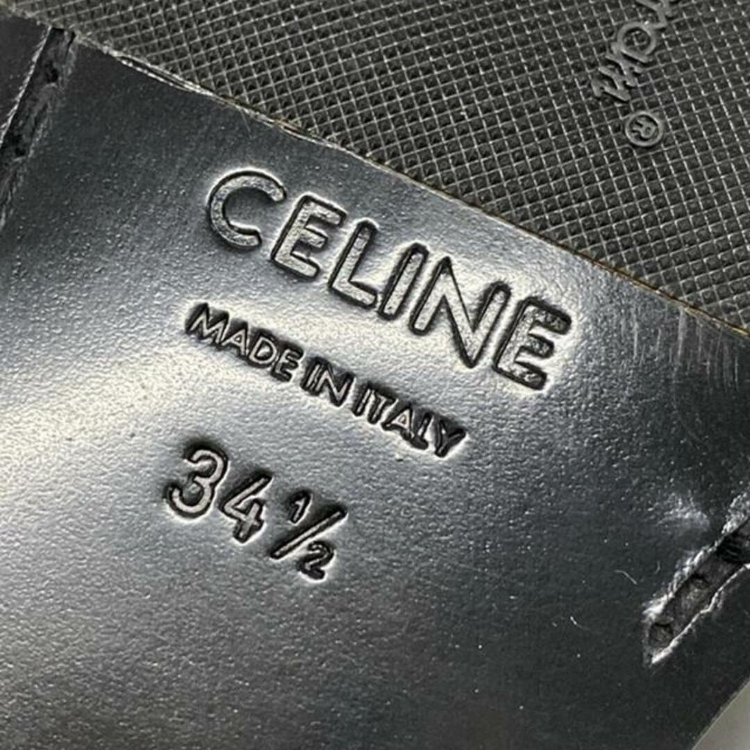 CELINE - CELINE(セリーヌ) ローファー 34 1/2 - 黒×ベージュ CELINE - CELINE(セリーヌ) ローファー 34 1/2 - 黒×ベージュ