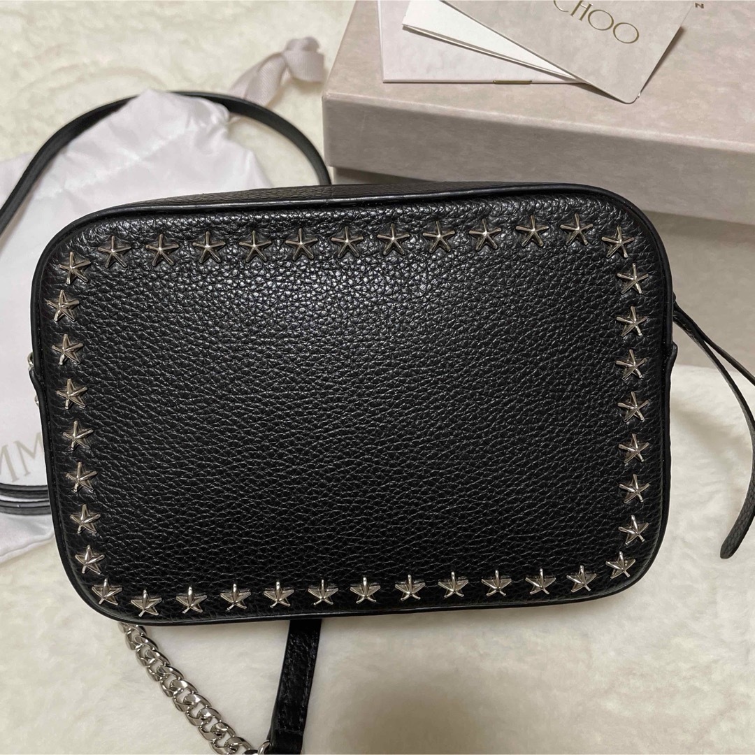 JIMMY CHOO - JIMMY CHOO ショルダーバッグ 黒 レザー スタッズ JIMMY CHOO - JIMMY CHOO ショルダーバッグ 黒 レザー スタッズ