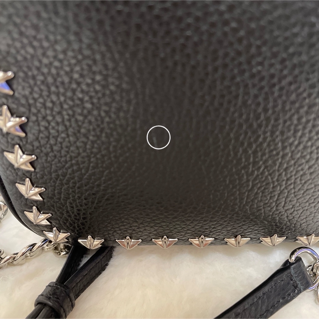 JIMMY CHOO - JIMMY CHOO ショルダーバッグ 黒 レザー スタッズ JIMMY CHOO - JIMMY CHOO ショルダーバッグ 黒 レザー スタッズ