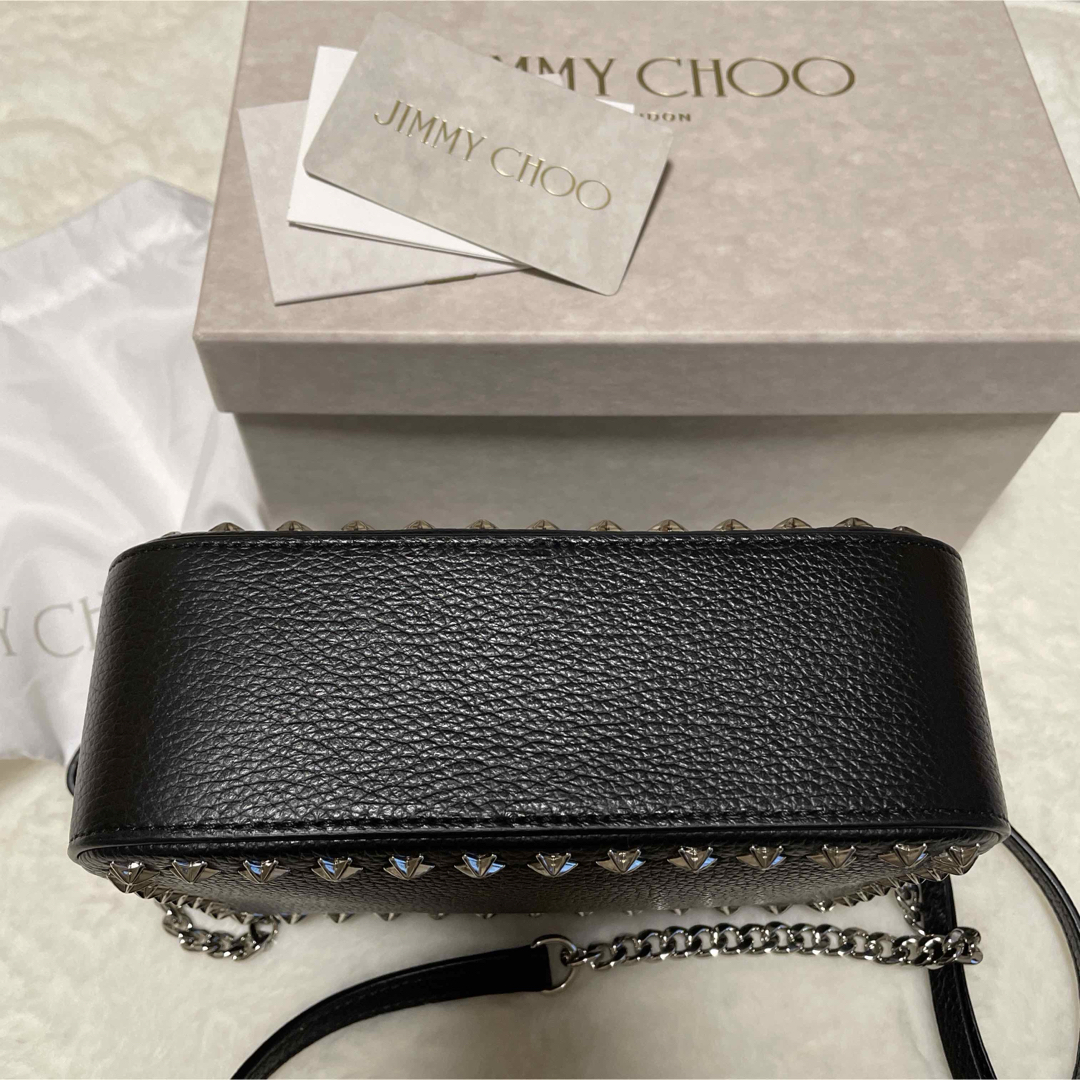 JIMMY CHOO - JIMMY CHOO ショルダーバッグ 黒 レザー スタッズ JIMMY CHOO - JIMMY CHOO ショルダーバッグ 黒 レザー スタッズ