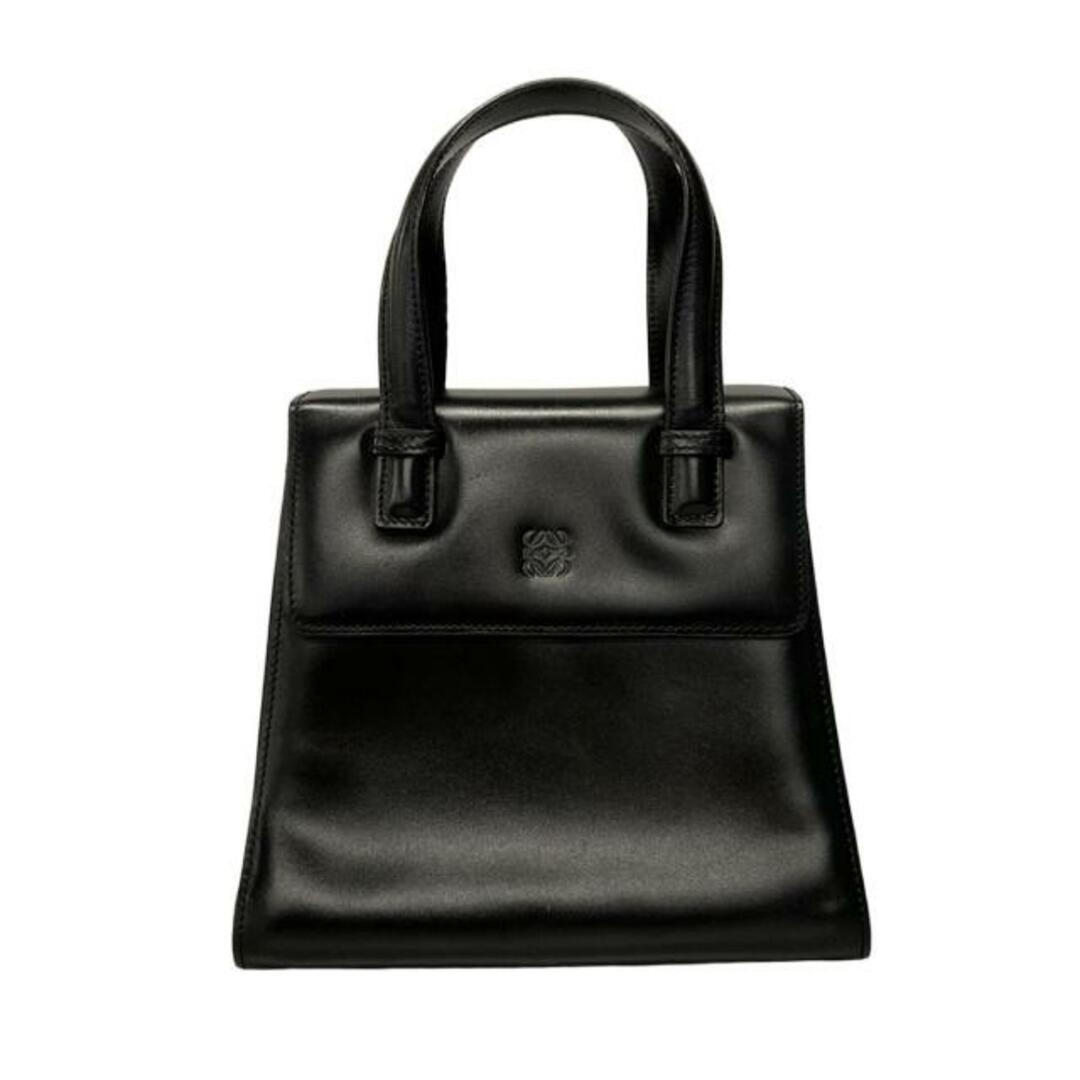 LOEWE - LOEWE(ロエベ) ハンドバッグ アナグラム 黒 レザーの LOEWE - LOEWE(ロエベ) ハンドバッグ アナグラム 黒 レザーの