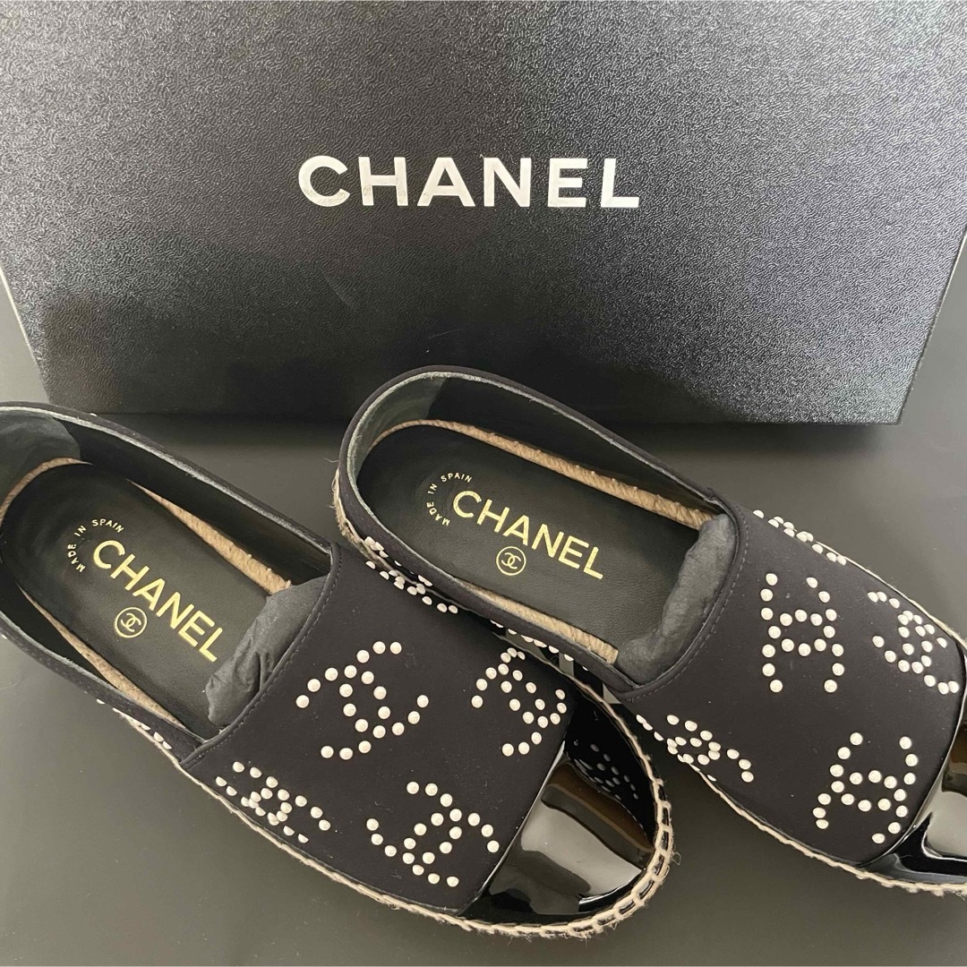 CHANEL - CHANEL☆新品未使用エスパドリーユ 黒 36限定品の通販 CHANEL - CHANEL☆新品未使用エスパドリーユ 黒 36限定品の通販