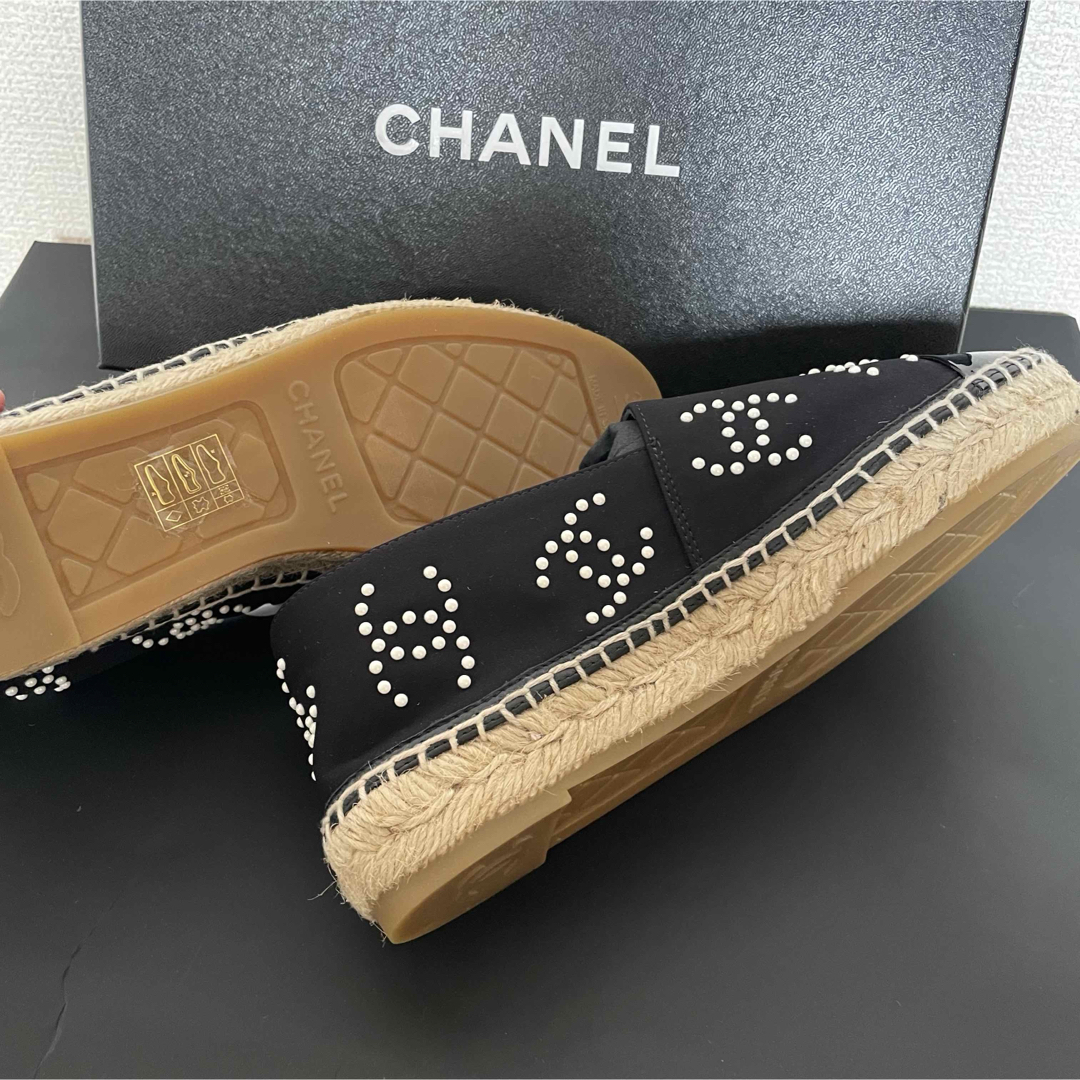 CHANEL - CHANEL☆新品未使用エスパドリーユ 黒 36限定品の通販 CHANEL - CHANEL☆新品未使用エスパドリーユ 黒 36限定品の通販