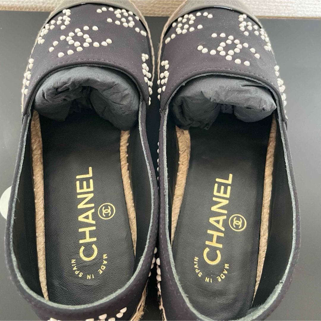 CHANEL - CHANEL☆新品未使用エスパドリーユ 黒 36限定品の通販 CHANEL - CHANEL☆新品未使用エスパドリーユ 黒 36限定品の通販