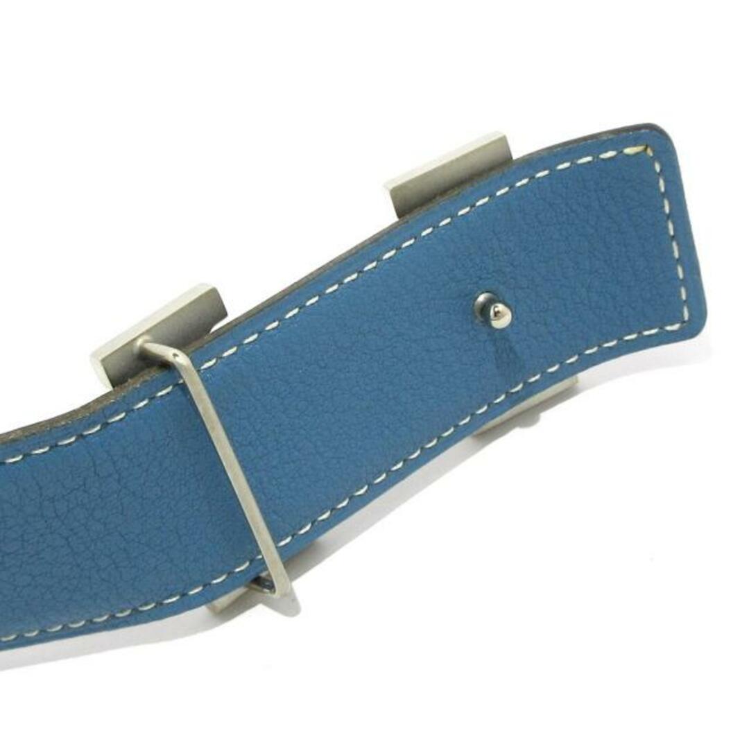 HERMES - HERMES(エルメス) ベルト 80 Hベルト ブルー×黒 HERMES - HERMES(エルメス) ベルト 80 Hベルト ブルー×黒